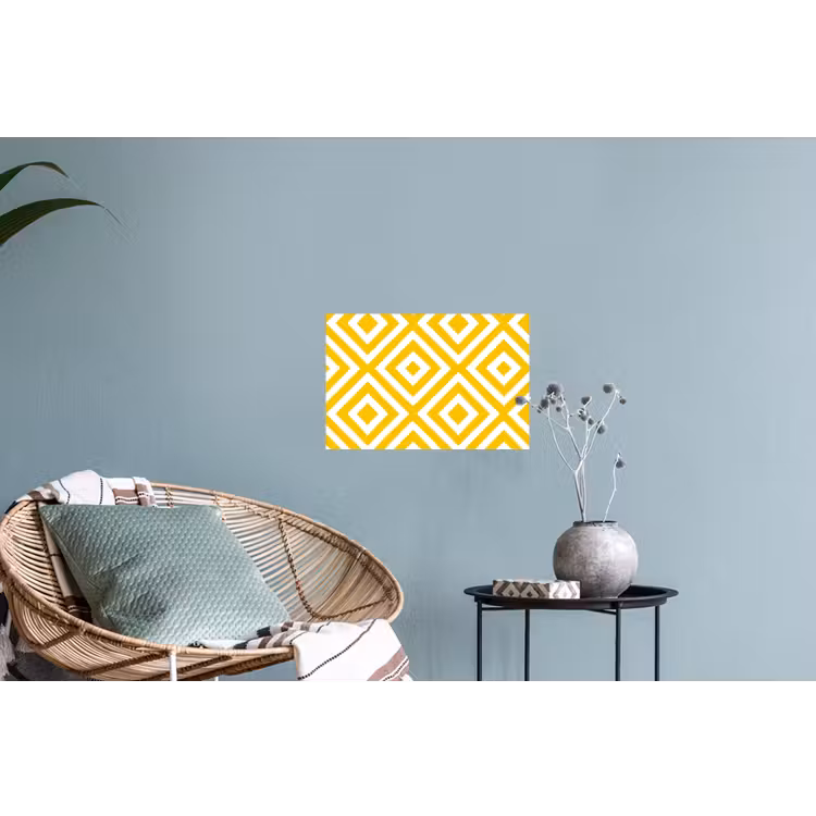 Muursticker - Geometrisch - Lijnen - Modern - Geel - Wit — 4