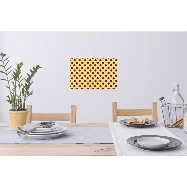Muursticker - Polka Dot - Stippen - Retro - Geel - Bruin — 3