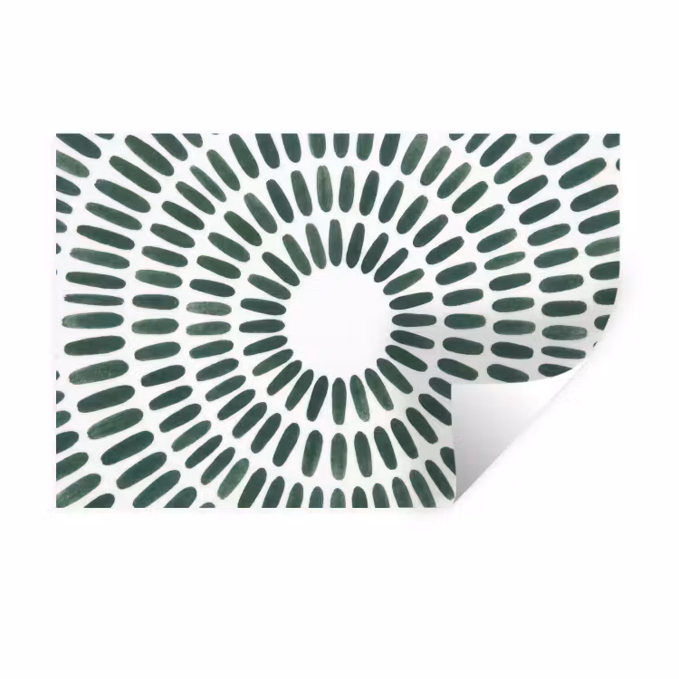 Muursticker - Abstract - Cirkel - Patroon - Modern - Groen — 1