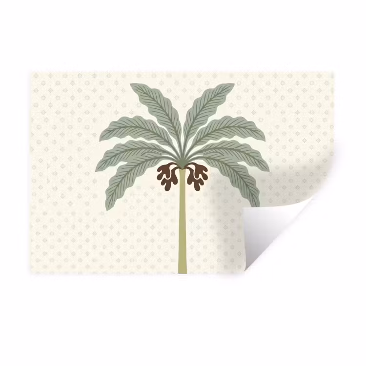 Muursticker - Boom - Bladeren - Groen - Decoratief - Beige — 1
