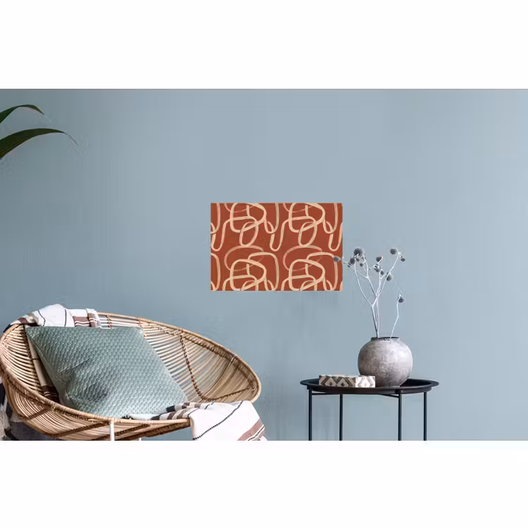 Muursticker - Lijnen - Abstract - Organisch - Terracotta - Crème — 4