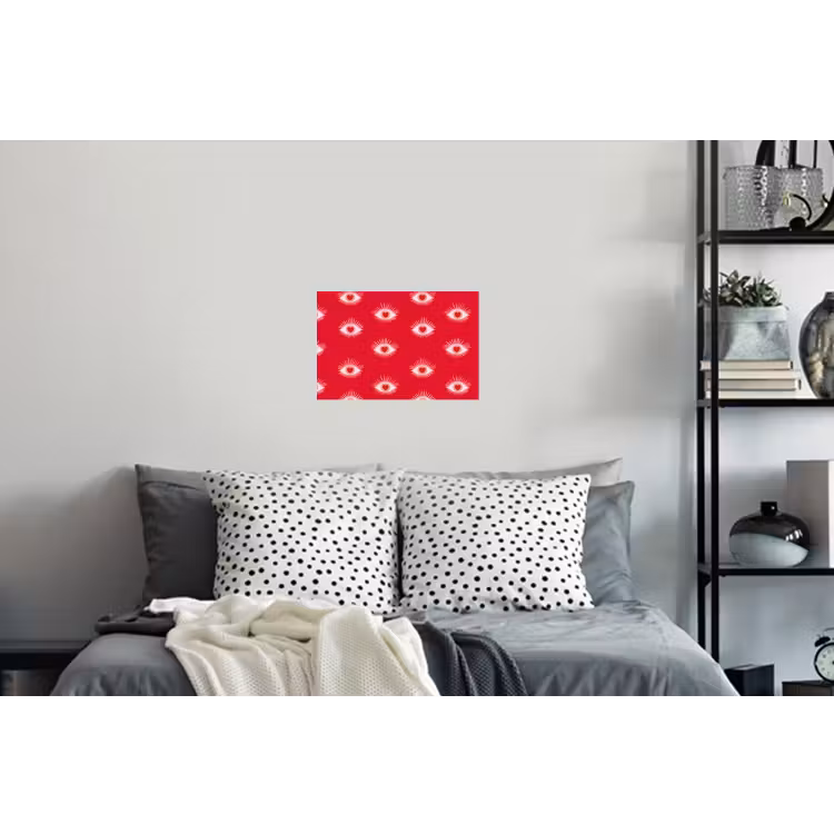 Muursticker - Ogen - Hart - Abstract - Rood - Roze — 5