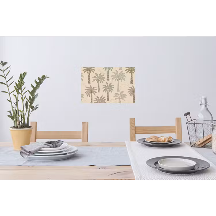 Muursticker - Palmbomen - Patroon - Tropisch - Beige — 3