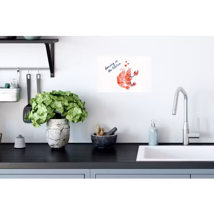 Muursticker - Dier - Dans - Liefde - Waterverf - Rood — 2