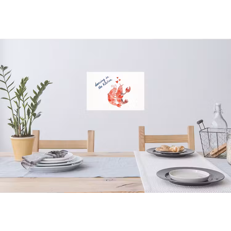 Muursticker - Dier - Dans - Liefde - Waterverf - Rood — 3