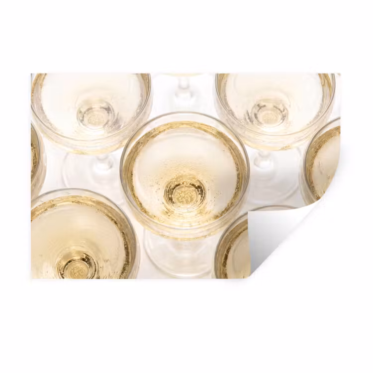 Muursticker - Drank - Glazen - Feest - Goud — 1