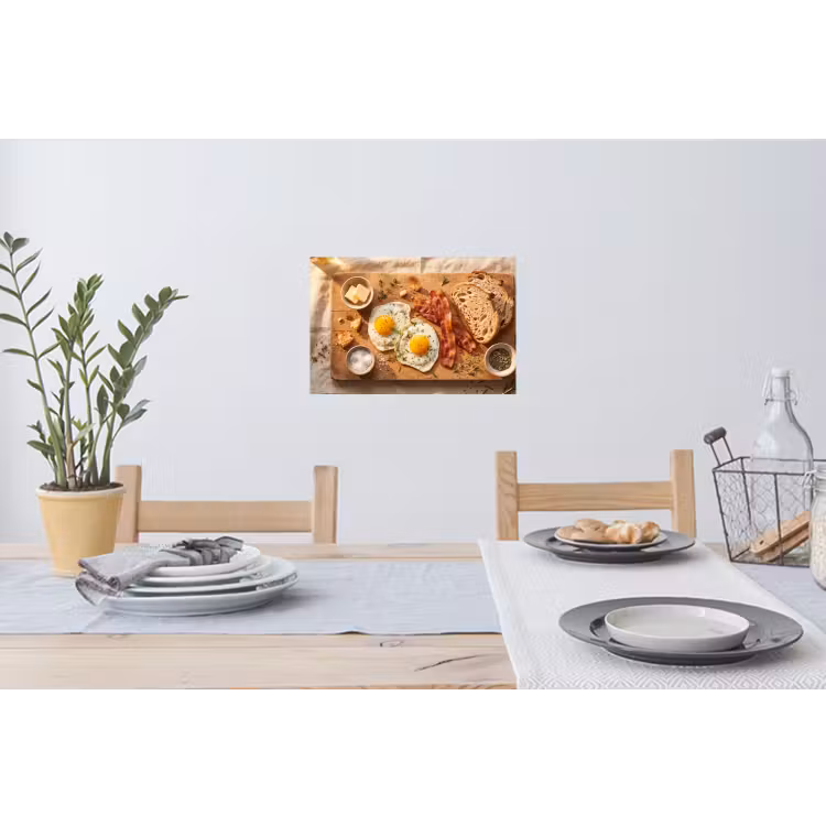 Muursticker - Eten - Ontbijt - Hout - Rustiek - Geel — 3