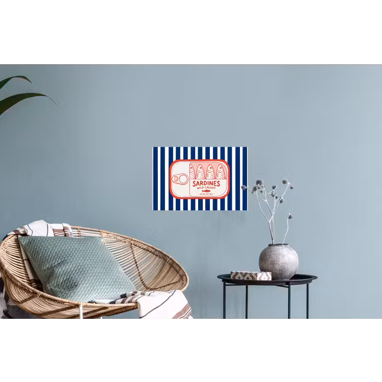 Muursticker - Eten - Vis - Blik - Illustratie - Rood — 4