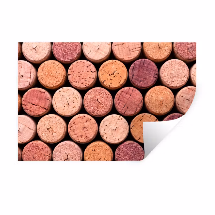 Muursticker - Kurk - Patroon - Abstract - Modern - Rood — 1