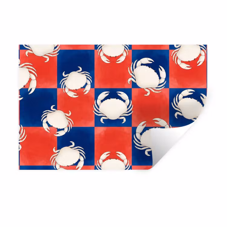 Muursticker - Patroon - Zeeleven - Rood - Blauw - Abstract — 1