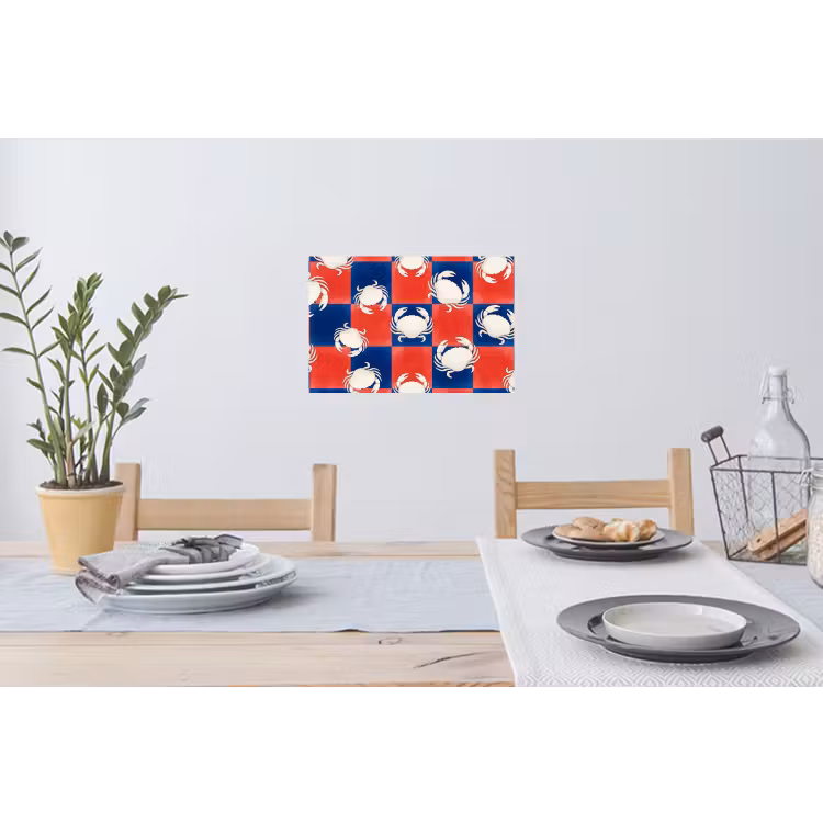 Muursticker - Patroon - Zeeleven - Rood - Blauw - Abstract — 3