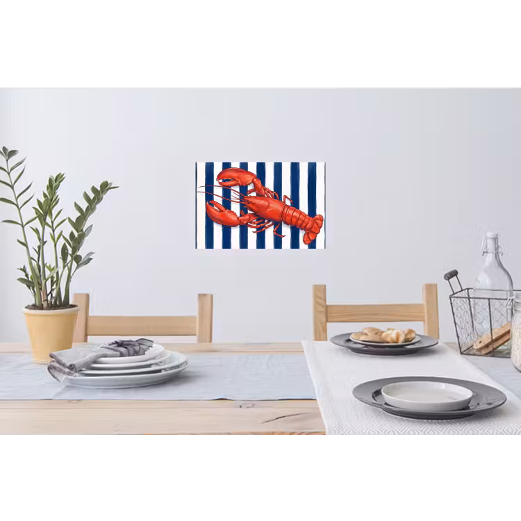 Muursticker - Schaaldier - Kreeft - Marine - Illustratie - Rood — 3