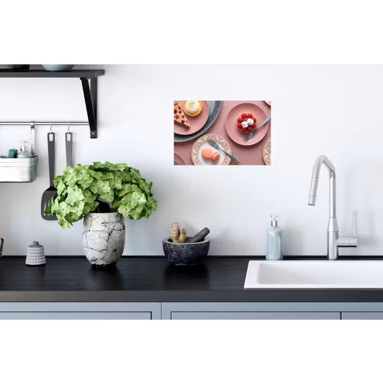 Muursticker - Dessert - Taart - Gebak - Zoet - Roze — 2