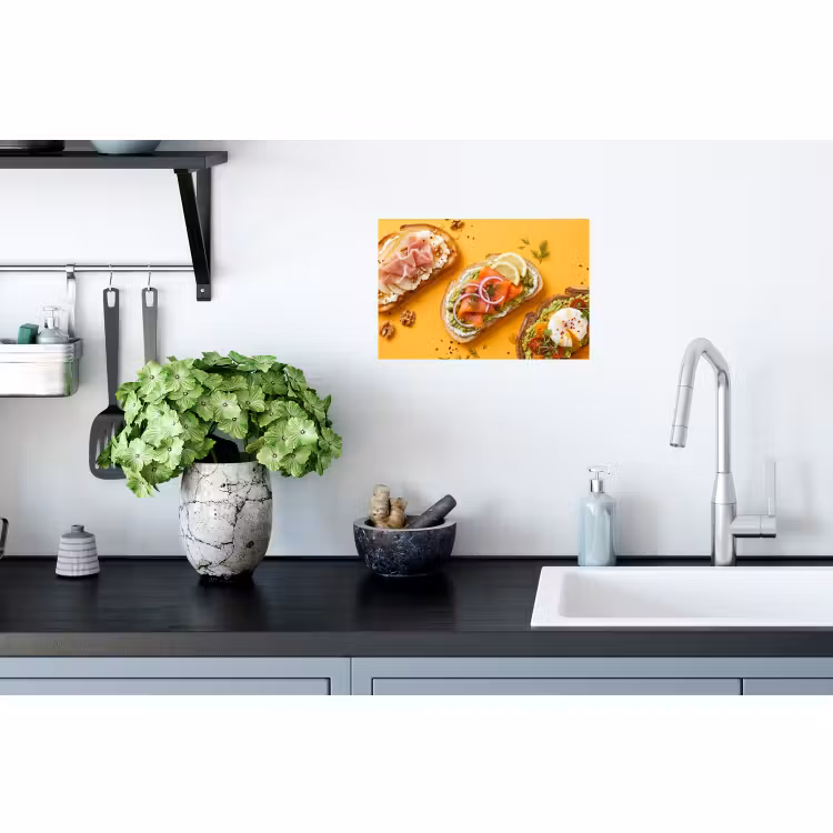 Muursticker - Eten - Brood - Ontbijt - Modern - Kleurrijk — 2