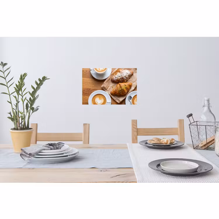 Muursticker - Eten - Croissant - Koffie - Ontbijt - Modern — 3