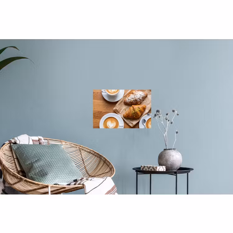 Muursticker - Eten - Croissant - Koffie - Ontbijt - Modern — 4