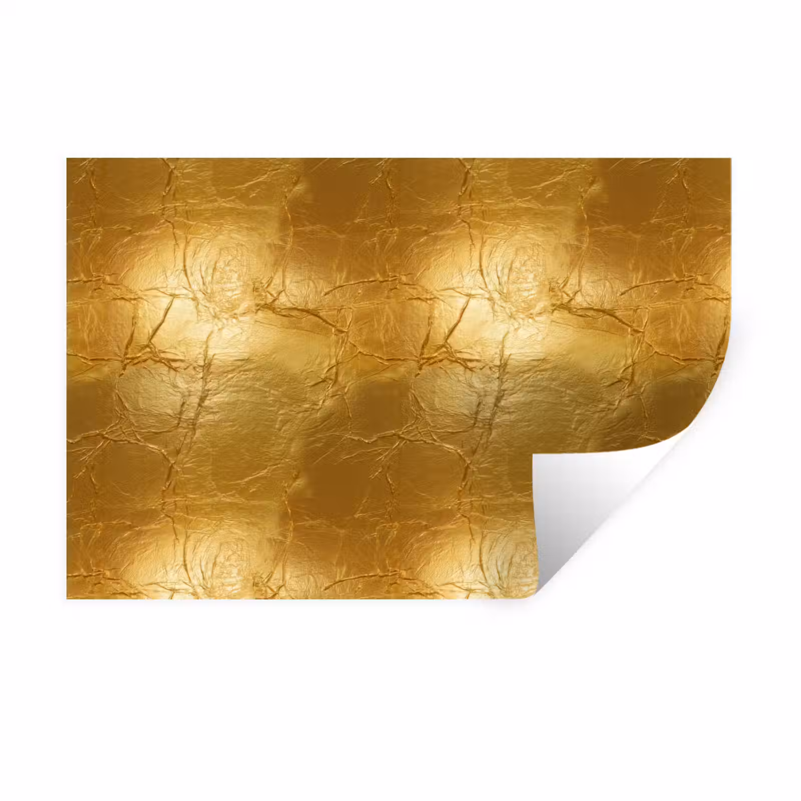 Muursticker - Bladgoud - Vintage - Textuur - Warm Goud — 1