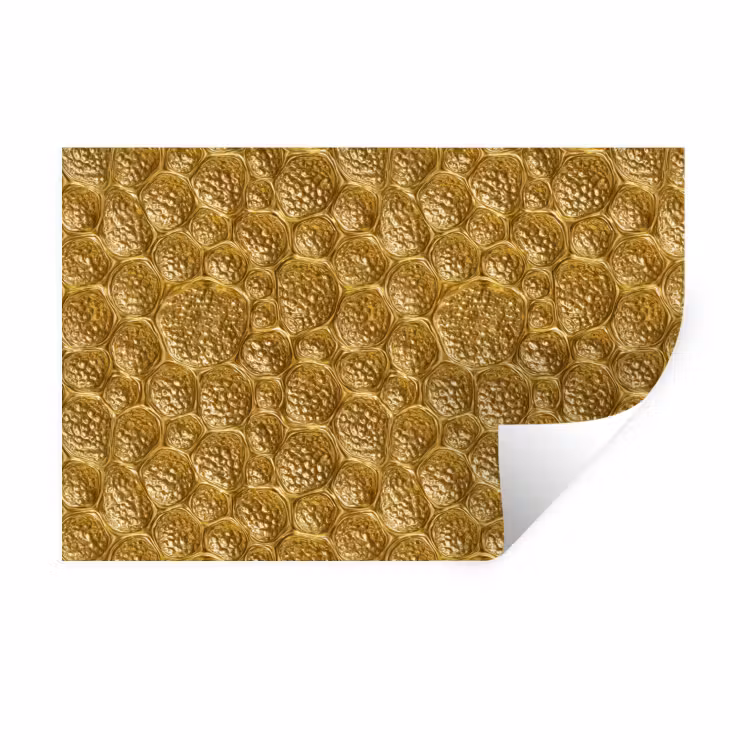 Muursticker - Gehamerd - Mozaïek - Antiek - Goud — 1
