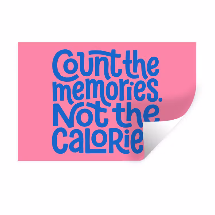 Muursticker - Memories - Roze - Blauw - Quote — 1