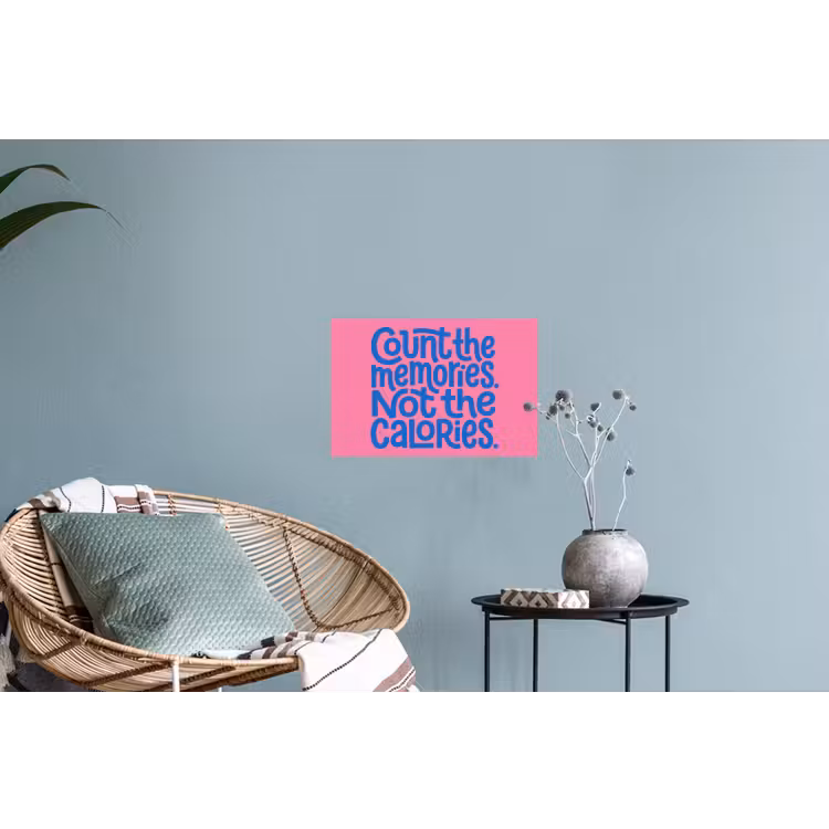 Muursticker - Memories - Roze - Blauw - Quote — 4