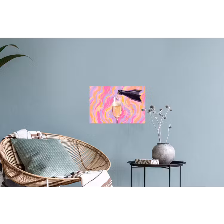 Muursticker - Drank - Inschenken - Feest - Abstract - Roze — 4