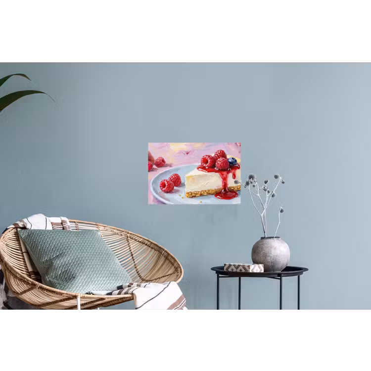 Muursticker - Eten - Cheesecake - Bessen - Abstract - Roze — 4