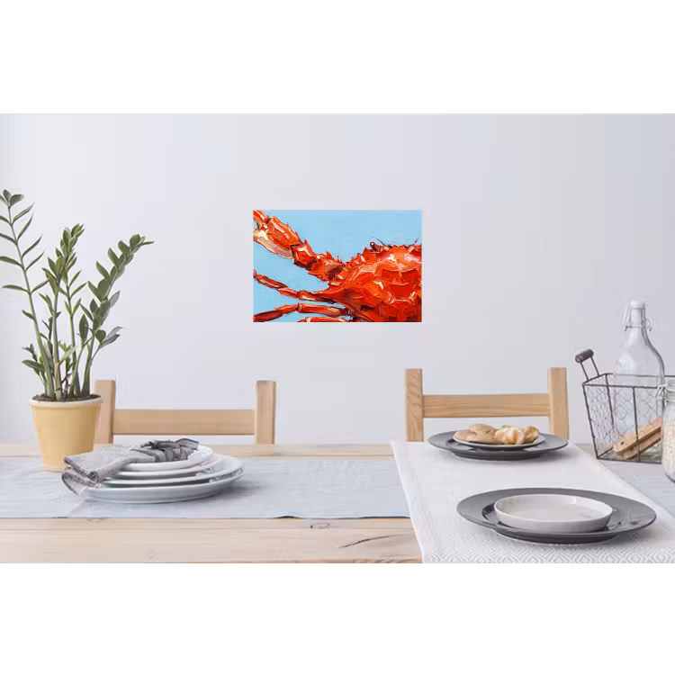 Muursticker - Krab - Zee - Dieren - Abstract - Rood — 3