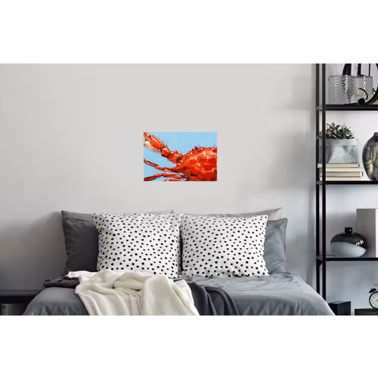 Muursticker - Krab - Zee - Dieren - Abstract - Rood — 5
