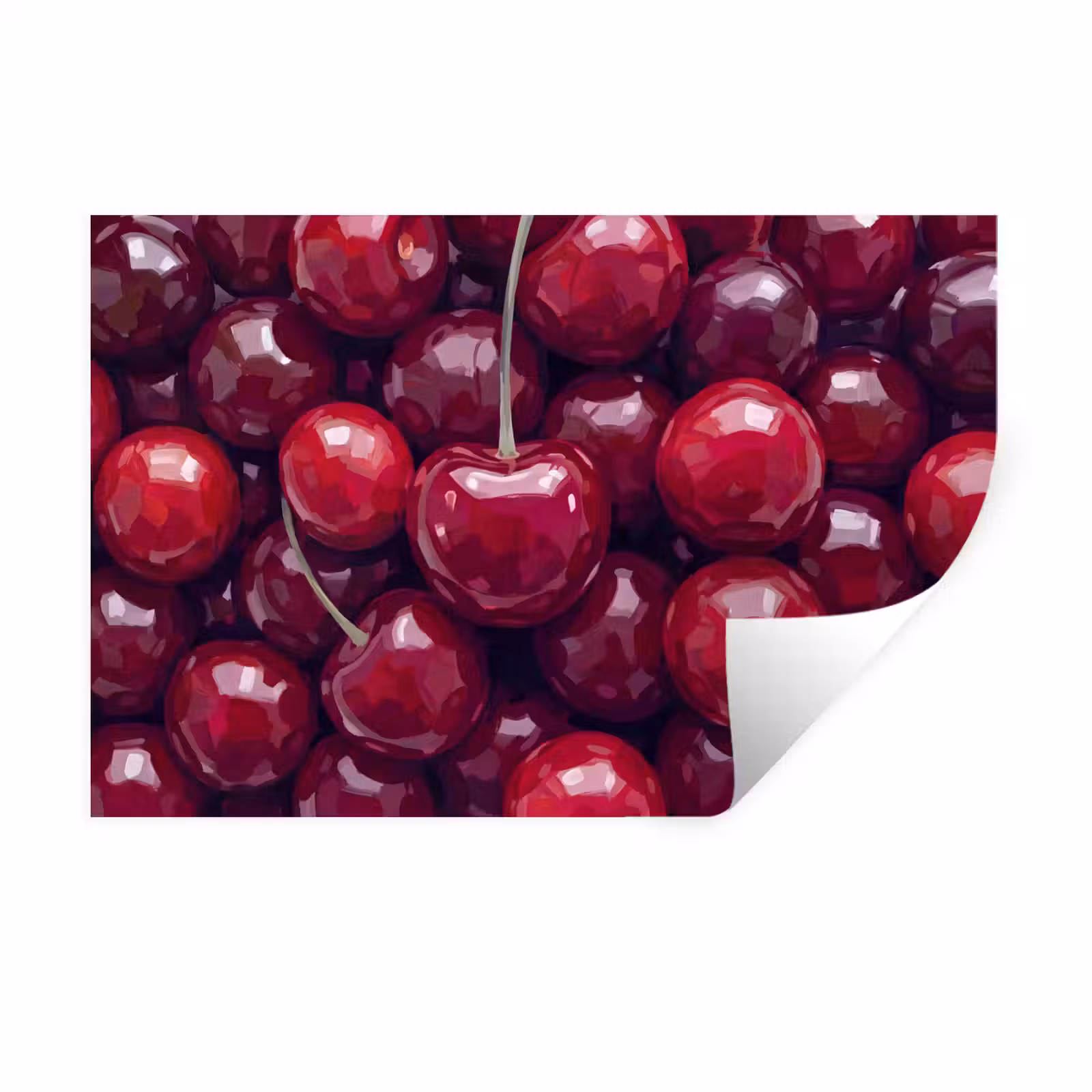 Muursticker - Fruit - Kersen - Eten - Modern - Rood — 1