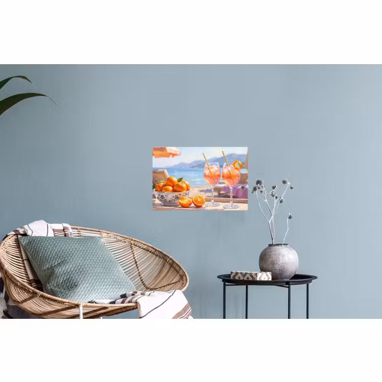 Muursticker - Drank - Glazen - Strand - Zomer - Oranje — 4