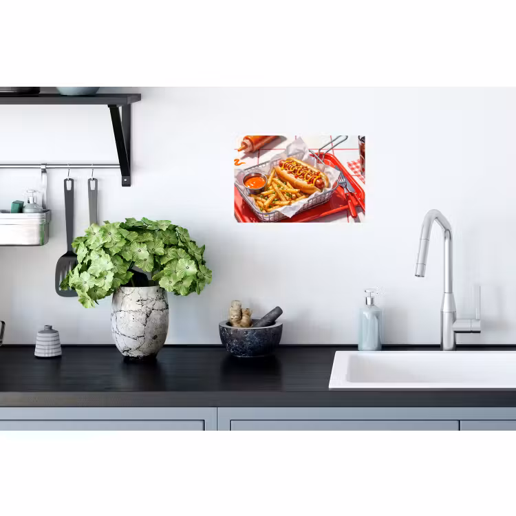 Muursticker - Eten - Hotdog - Fastfood - Modern - Rood — 2
