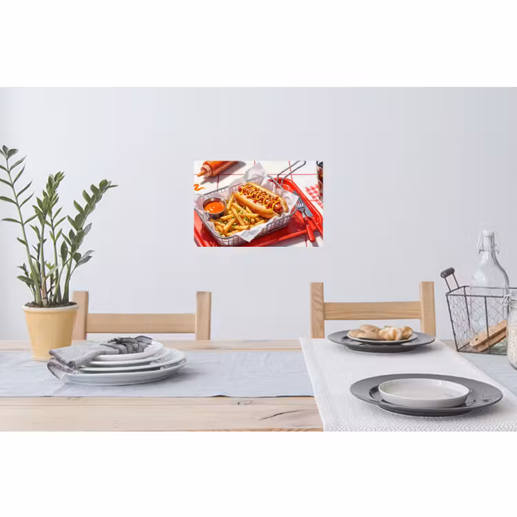 Muursticker - Eten - Hotdog - Fastfood - Modern - Rood — 3