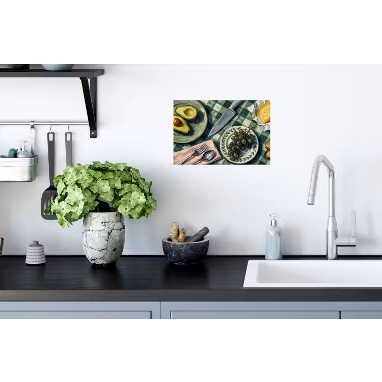 Muursticker - Eten - Ontbijt - Tafel - Modern - Groen — 2