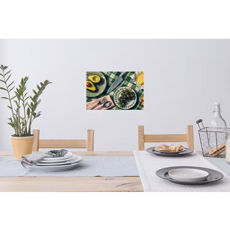 Muursticker - Eten - Ontbijt - Tafel - Modern - Groen — 3