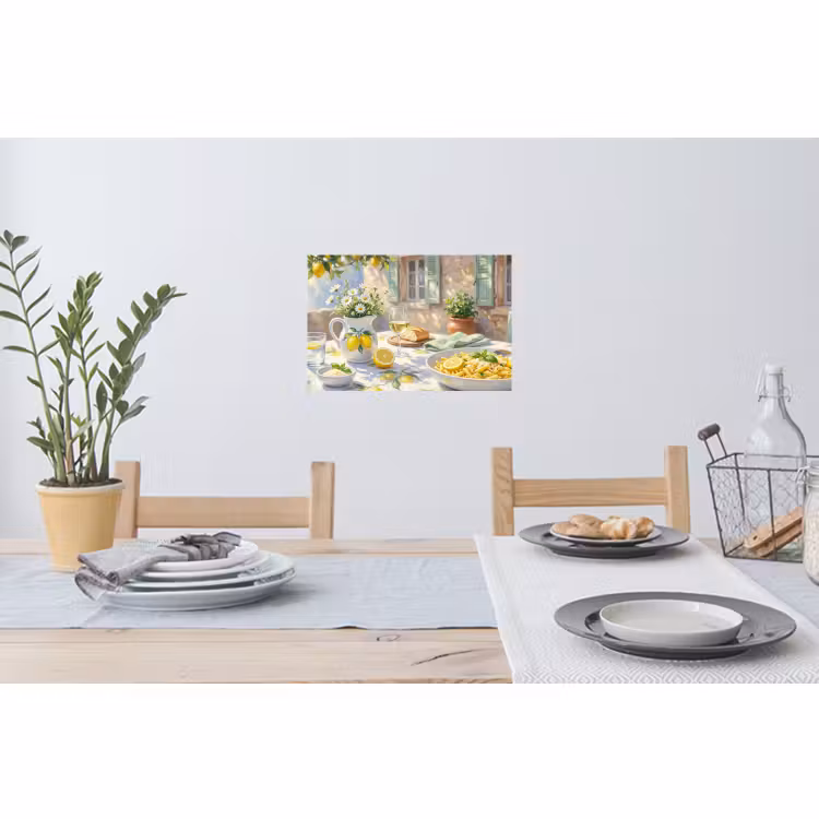 Muursticker - Eten - Terras - Zomer - Geschilderd - Geel — 3