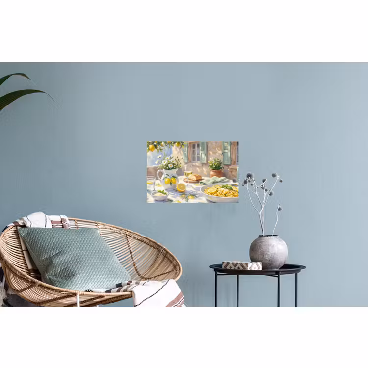 Muursticker - Eten - Terras - Zomer - Geschilderd - Geel — 4