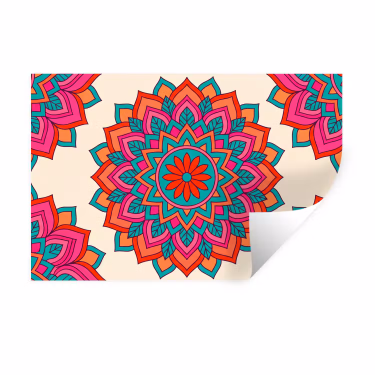 Muursticker - Mandala - Patroon - Abstract - Kleurrijk - Modern — 1