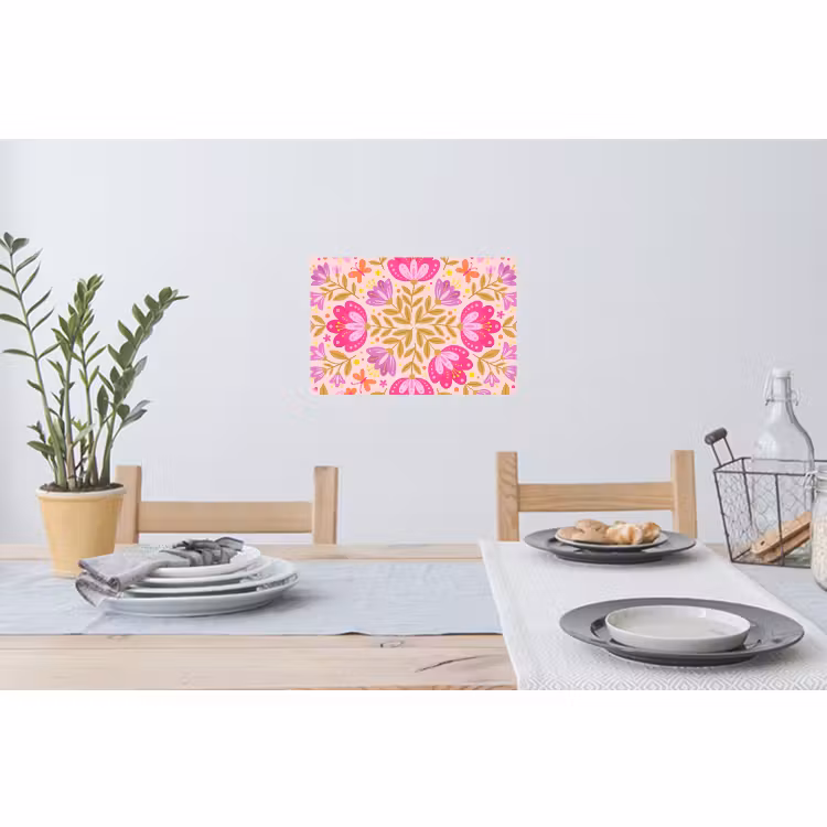 Muursticker - Bloemen - Patroon - Natuur - Abstract - Roze — 3