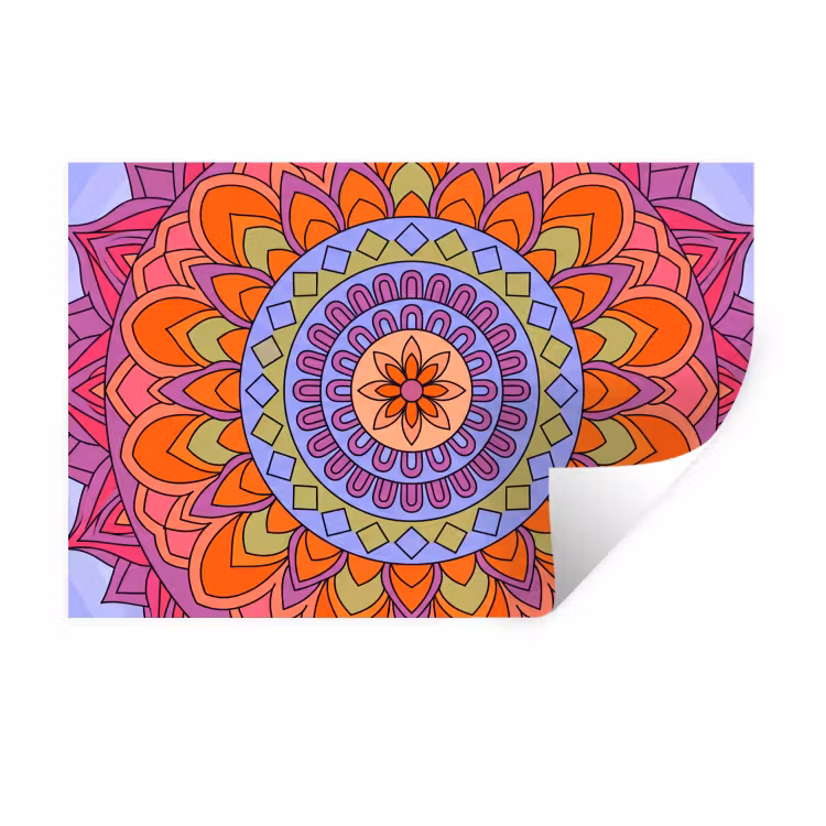 Muursticker - Mandala - Cirkel - Abstract - Kleurrijk - Patroon — 1