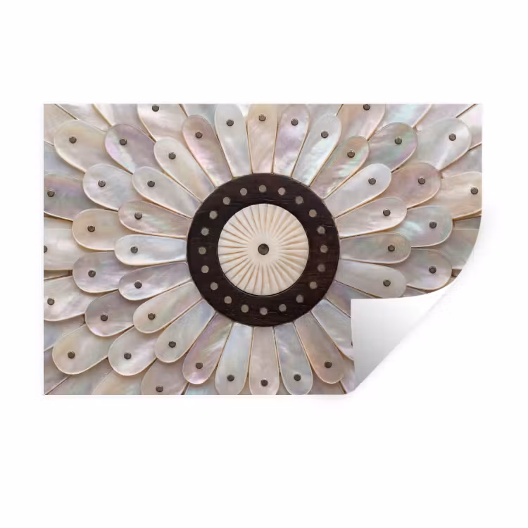 Muursticker - Parelmoer - Patroon - Decoratie - Ambacht - Wit — 1