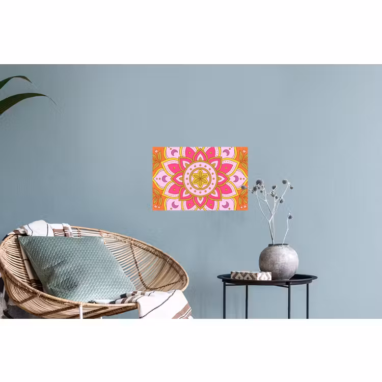Muursticker - Patroon - Bloemmotief - Decoratie - Abstract - Roze — 4