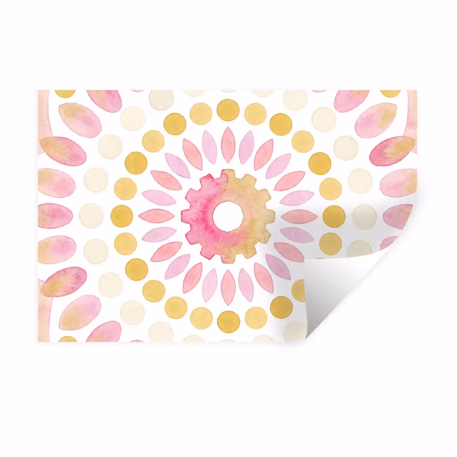 Muursticker - Abstract - Mandala - Kunst - Modern - Roze — 1