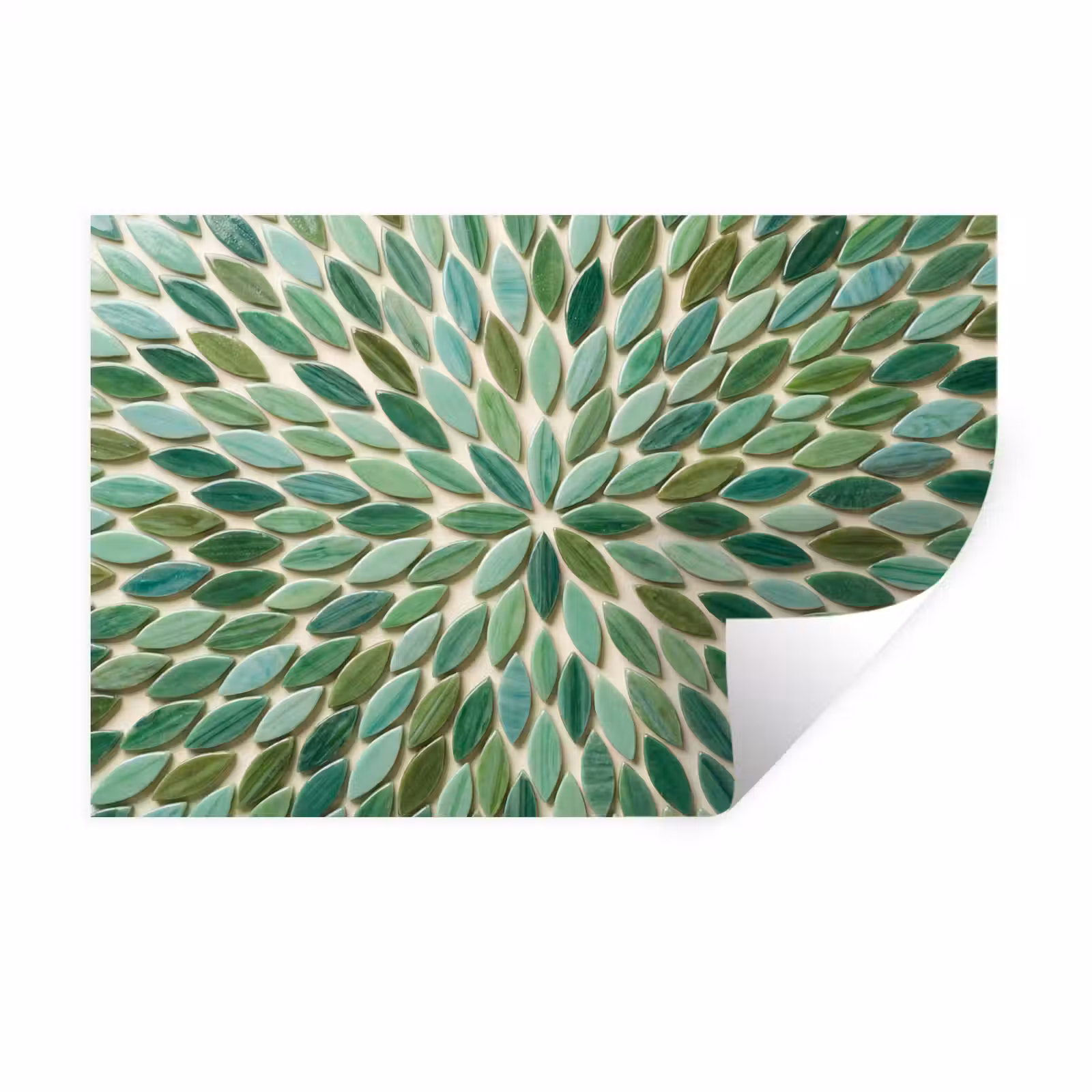 Muursticker - Patroon - Blad - Groen - Abstract — 1