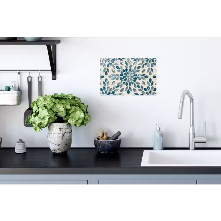 Muursticker - Patroon - Bladeren - Abstract - Modern - Turquoise — 2
