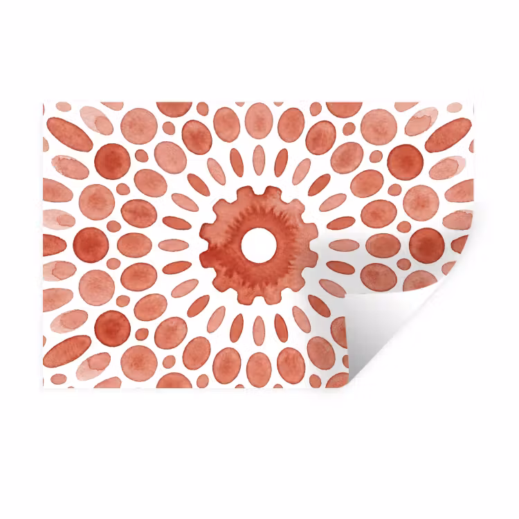 Muursticker - Patroon - Cirkels - Abstract - Modern - Rood — 1