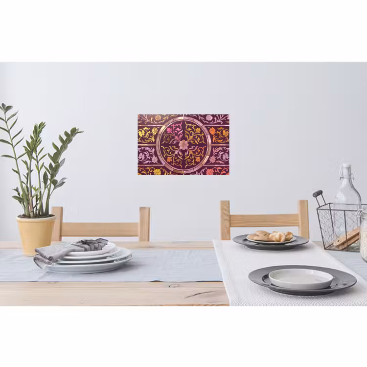 Muursticker - Patroon - Floraal - Oosters - Paars - Goud — 3