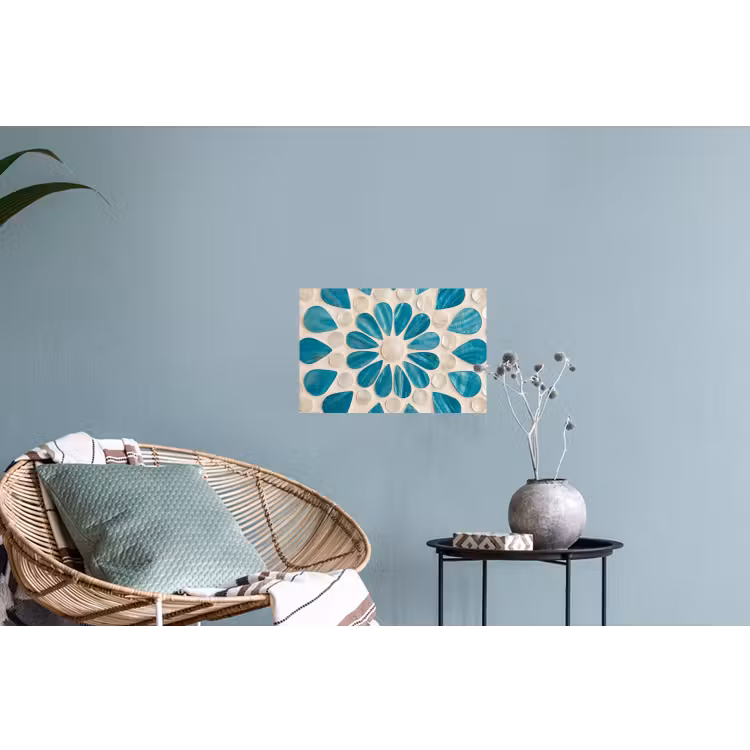 Muursticker - Patroon - Mozaïek - Schelpen - Abstract - Turquoise — 4