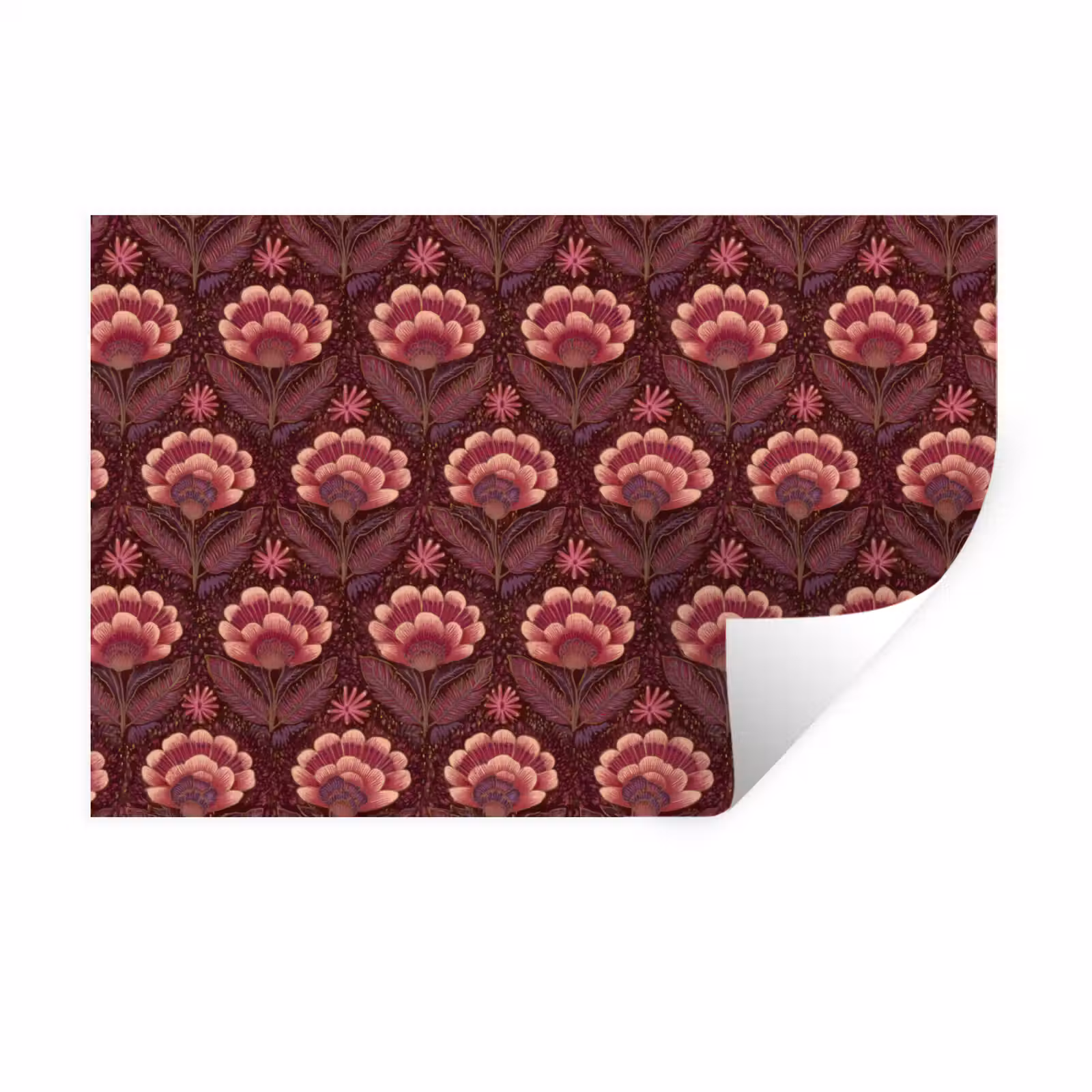 Muursticker - Bloemen - Waaier - Paars — 1