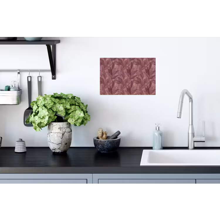 Muursticker - Bladeren - Patroon - Paars — 2