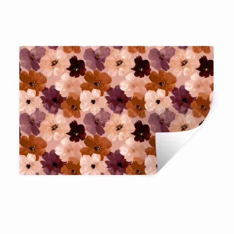 Muursticker - Bloemen - Abstract - Aardetinten — 1